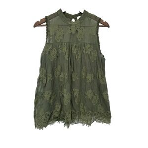 Eve & Maddie Green Lace Delicate Romantic Sleeveless Forest Fairy ethereal L